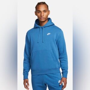 Nike Size S Men's Club Fleece Pullover in Dark Marina Blue